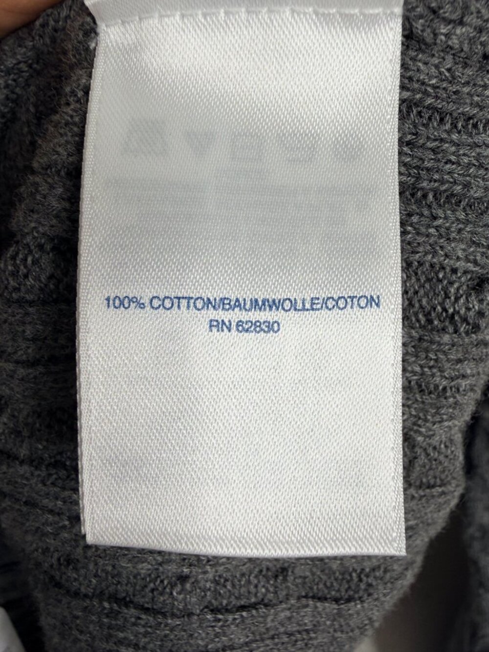 2/$30 Lands' End Cable-Knit Cotton Drifter Turtleneck Sweater Gray Large #A4985 - Picture 7 of 8